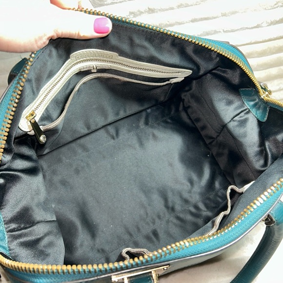 Henri Bendel Deep Teal Satchel - Picture 6 of 13